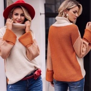 Color Block Knit Sweater